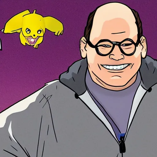 Image similar to George Costanza falls into the Digiverse and ends up with The Worst Digimon.