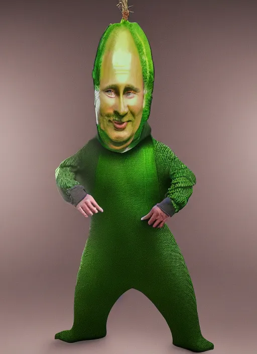 Prompt: putin wearing pickle costume, highly detailed, studio lighting, 4 k