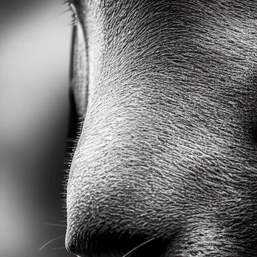 Prompt: a highly detailed, macro shot of a nose, 8k, depth of field