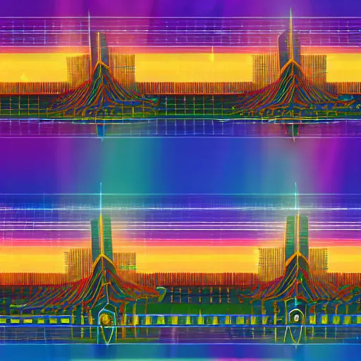 Prompt: melbourne, tronwave