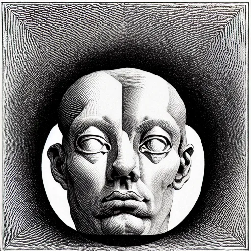 Image similar to grainy spray effect super conceptual post - mortem monumental portrait made by escher and william blake, highly conceptual figurative art, intricate detailed illustration, illustration sharp geometrical detail, vector sharp graphic, controversial, manga 1 9 9 0