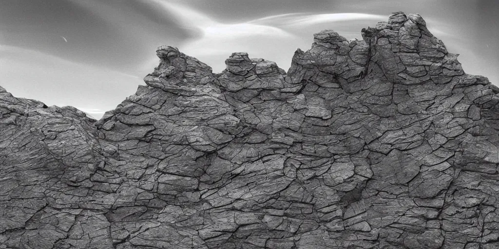 Image similar to the surface of an alien planet award winning photography by ansel adams