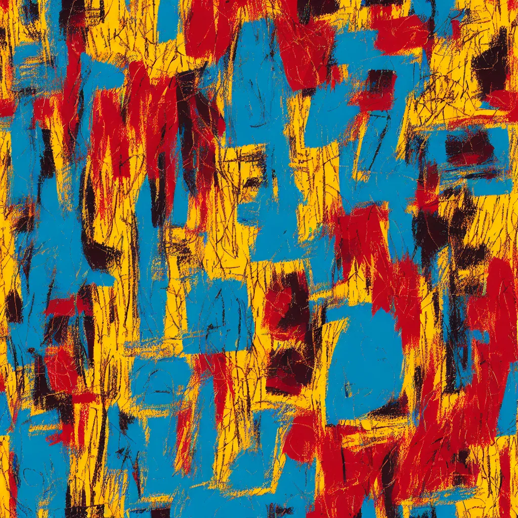 Prompt: seamless texture in the style of jean - michel basquiat, abstract