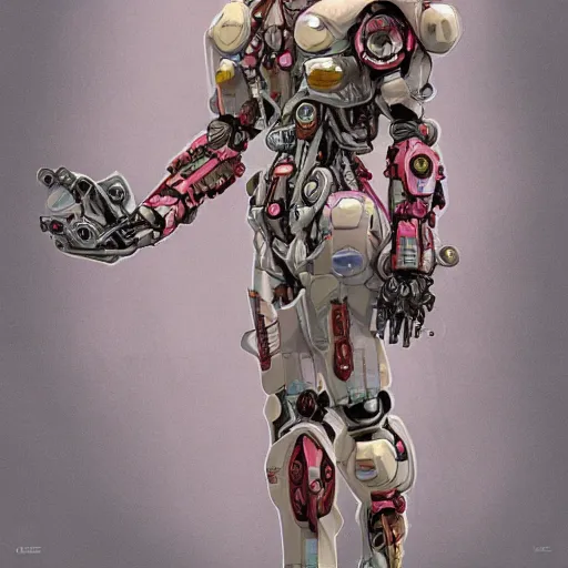 Image similar to symmetry, waterlily mobile combat suit floral robot, biomechanical, waterlily mecha nymphaea, detailed illustration, concept art, smooth, sharp focus, art by frank lloyd wright