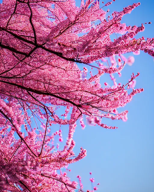 Prompt: highly stylized low brow gooey cherry blossoms charlie immer soft daylight 8k high angle shallow depth of field