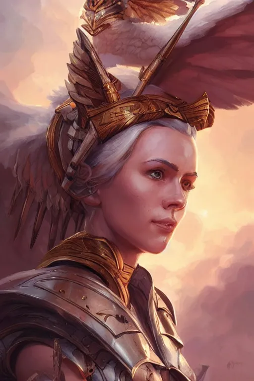 Image similar to amazon valkyrie athena, d & d, fantasy, portrait, highly detailed, headshot, digital painting, trending on artstation, concept art, sharp focus, illustration, art by artgerm and greg rutkowski and magali villeneuve