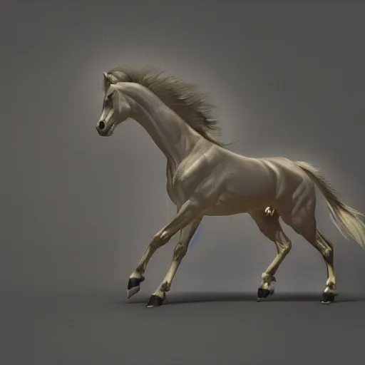 Prompt: neon digital fantasy horse by Eadweard Muybridge and George Stubbs reimagined by industrial light and magic, digital screenshot, trending on artstation