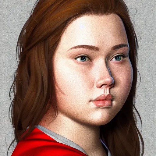 Image similar to portrait of a chonky young woman as drawn by eric anthony johnson ericanthonyj artstation 8 k