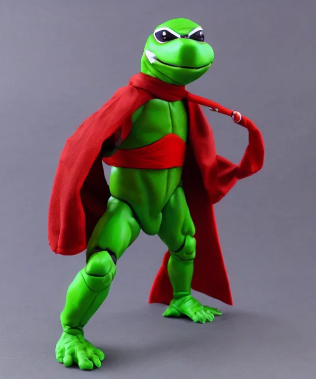 Prompt: a teenage mutant ninja turtle raphael neca toy