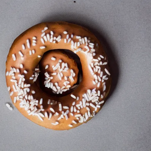 Image similar to a donut made out of rice