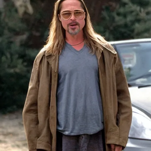 Prompt: brad pitt as silent bob