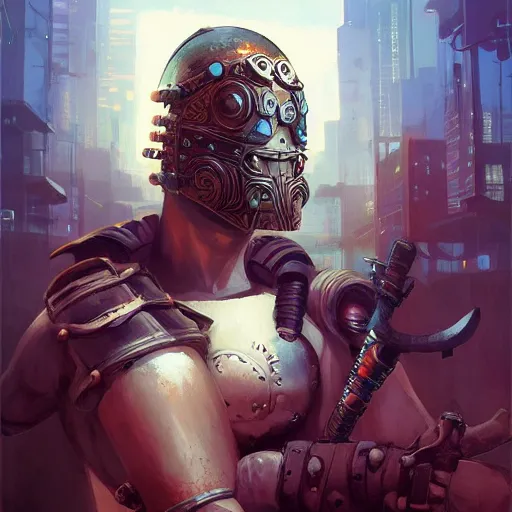 Image similar to cyberpunk viking helmet mask warrior goddess robot ninja fantasy, art gta 5 cover, official fanart behance hd artstation by jesper ejsing, by rhads, makoto shinkai and lois van baarle, ilya kuvshinov, ossdraws