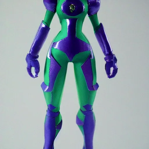 Image similar to a paper model of zero suit samus, paper modeling art.