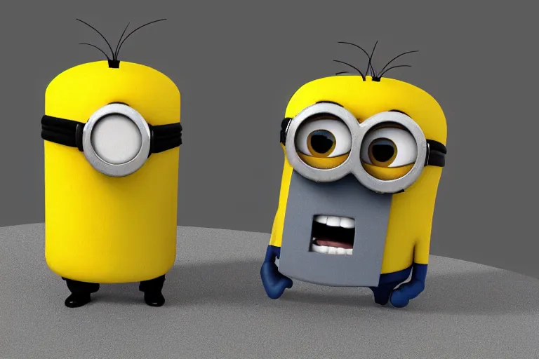 Prompt: 3d render of a Minion cube