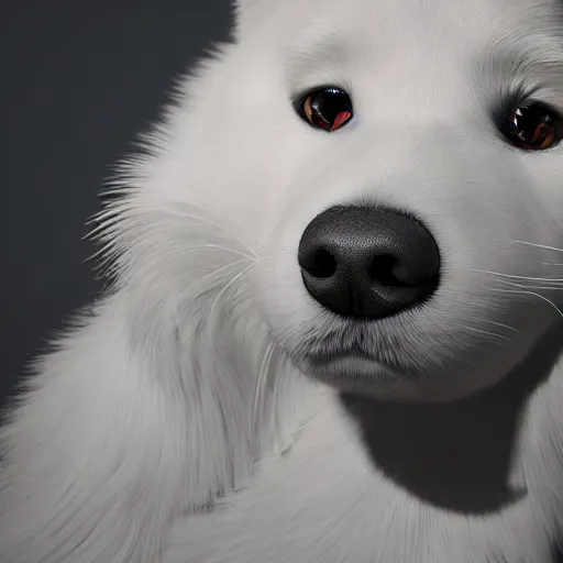 Prompt: crisp quality and light reflections, photorealistic portrait, studio lighting, still photo of a cute dog and a white cat, bright studio setting, highly detailed, unreal engine 5 quality render