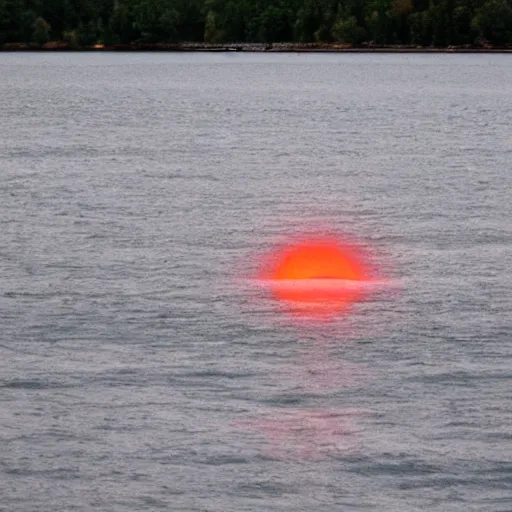 Image similar to red eclipse on a lake