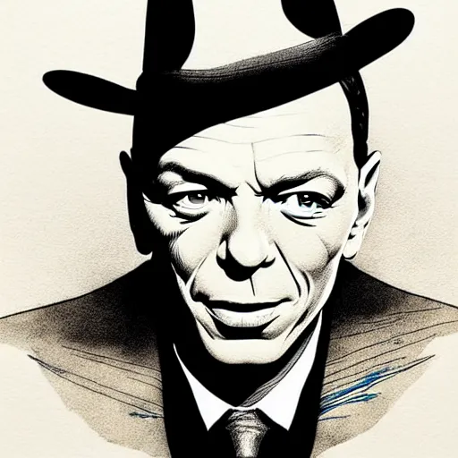 Image similar to frank sinatra portrait soft light, by killian eng and joe fenton and bernie wrightson and conrad roset, inspired by oceans 1 1, etching, fine sharp high detail,