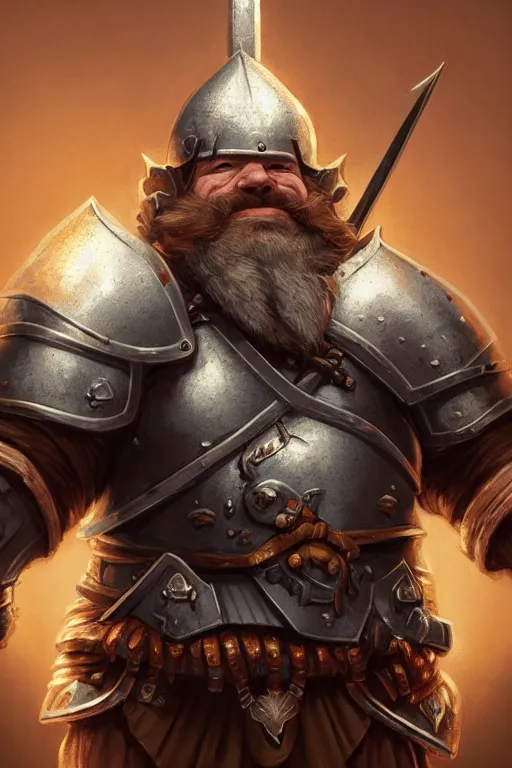 Image similar to dwarf knight portrait, highly detailed, d & d, fantasy, highly detailed, digital painting, trending on artstation, concept art, sharp focus, illustration, global illumination, ray tracing, realistic shaded, art by artgerm and greg rutkowski and fuji choko and viktoria gavrilenko and hoang lap