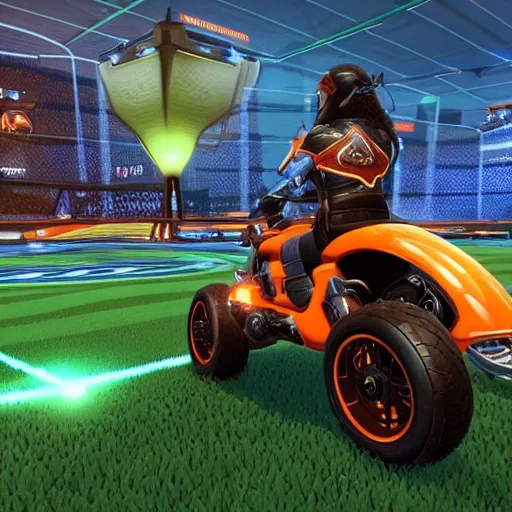 Image similar to a harley davidson in rocket league