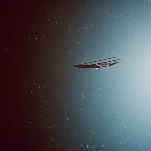 Prompt: clipper ship floating through space, 8k photography