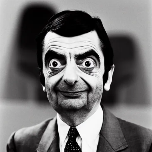 Image similar to “A Richard Avedon portrait of Mr. Bean”