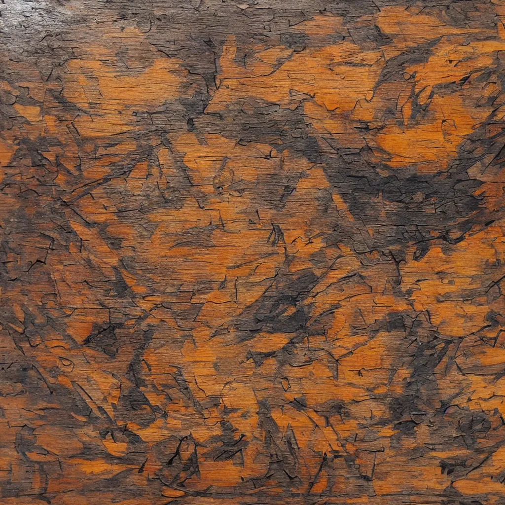 Prompt: abstract art on old wood by lucio muñoz