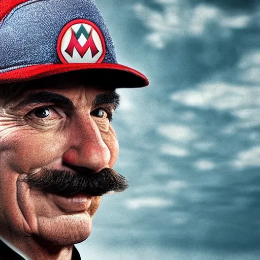 Image similar to stunning award winning hyperrealistic hdr 8 k highly detailed portrait photo of mario as a real human