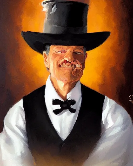 Image similar to a magician's portrait by ray swanland and rhads