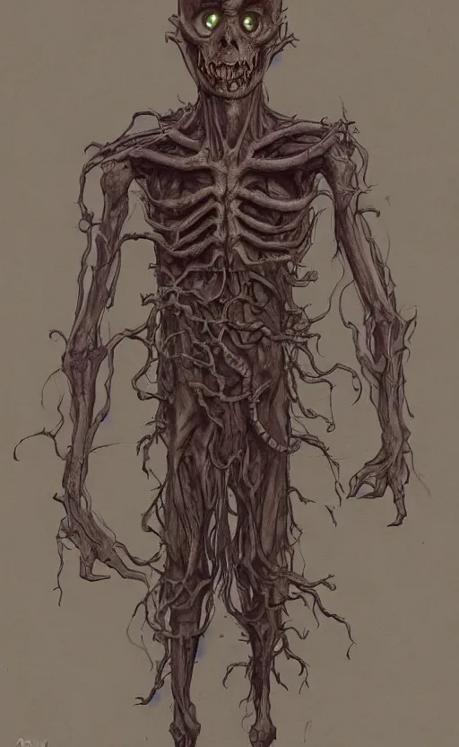 Image similar to full body portrait of Vecna from stranger things in the upside down, dynamic lighting, photorealistic, fantasy concept art, ambient lighting, atmospherical, stunning visuals, creative, cinematic, ultra detailed, trending on art station