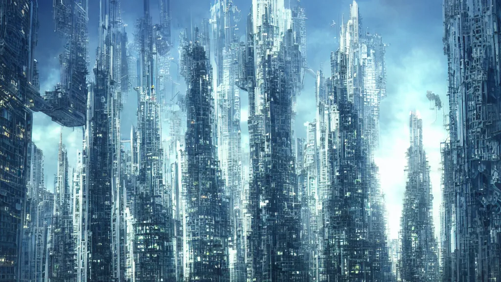 Prompt: biopunk skyscrapers