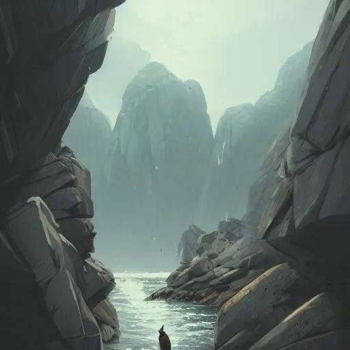 Image similar to eagle. granite rocks. batscoming out from the entrance. 4 k, concept art, by wlop, ilya kuvshinov, artgerm, krenz cushart, greg rutkowski, pixiv. cinematic dramatic atmosphere, sharp focus, volumetric lighting, cinematic lighting, studio quality