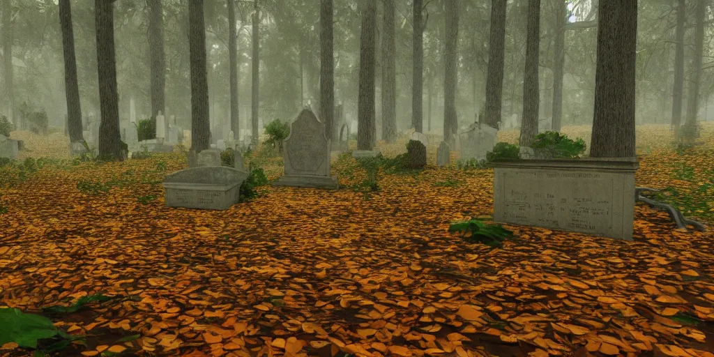 Prompt: where was i when you died, forest, grave, falling leaves, 8k, ultra realistic