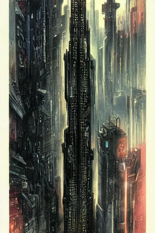 Prompt: Blade runner. concept art by James Gurney and Mœbius.