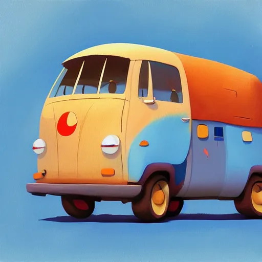 Prompt: goro fujita ilustration a nice hippie van, painting by goro fujita, sharp focus, highly detailed, artstation