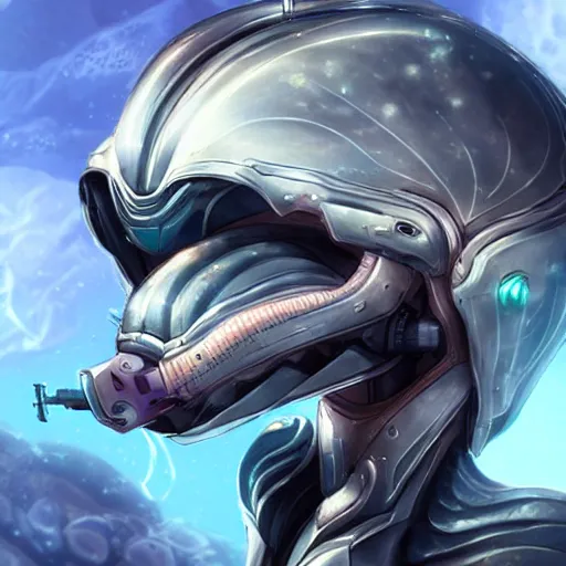 Image similar to Cyborg dolphin portrait, artstation