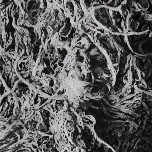 Image similar to photographic portrait of wrinkly sad max ernst dried melting floral tree with spiraling cigarette smoke, in fog, medium long shot