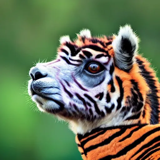 Image similar to a llama tiger