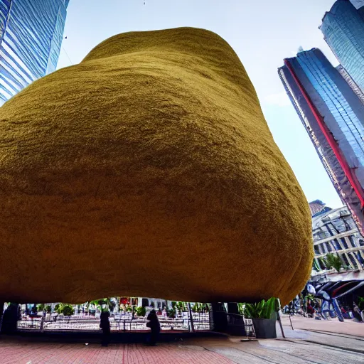 Image similar to a giant 1 0 0 meter bean in the middle of a city