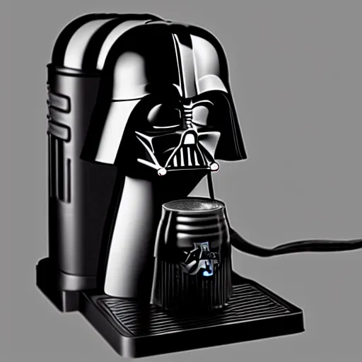 Image similar to darth vader nespresso machine