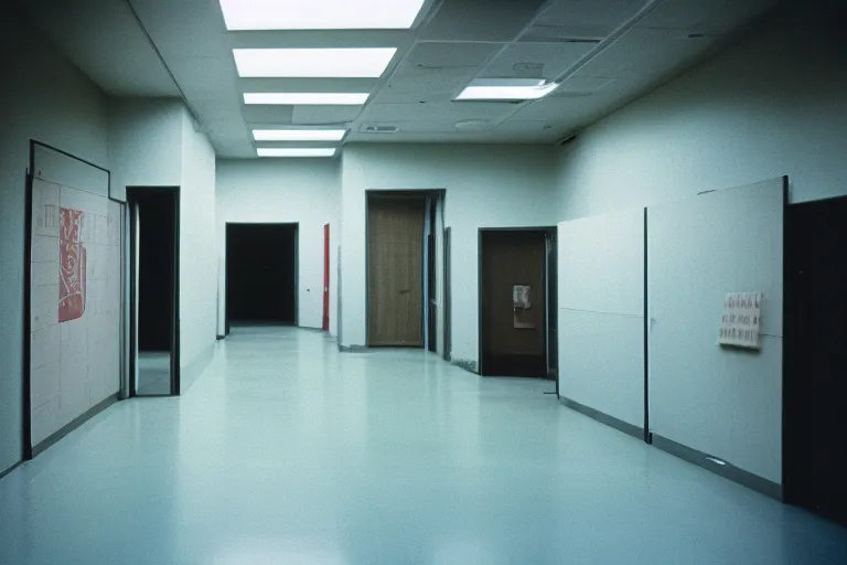 Prompt: scp in backrooms, cinematic shot, cinestill 800 t