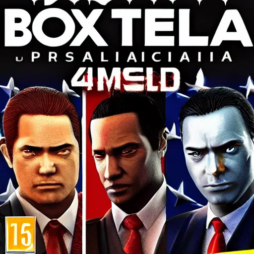 Prompt: Boxart for the most political video game to ever exist, 4K UHD, amazing quality