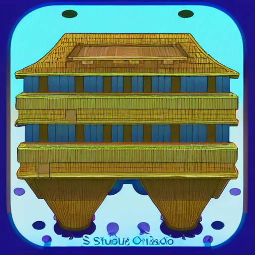 Image similar to creative app icon ,by studio ghibli ,by mc escher