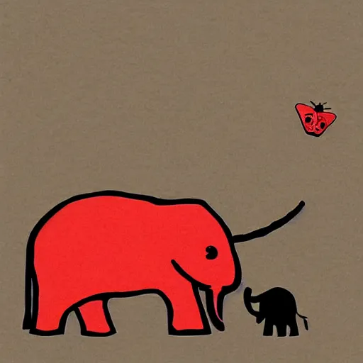 Image similar to elephant + ladybird