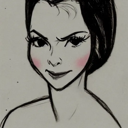 Image similar to milt kahl sketch of victoria justice as princess padme from star wars episode 3