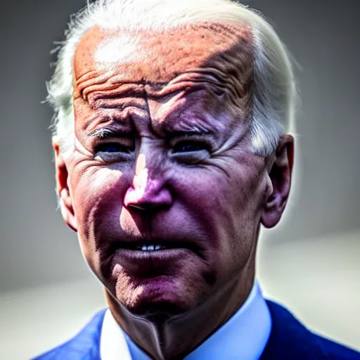 Image similar to Joe Biden with colorful clown makeup all over his face