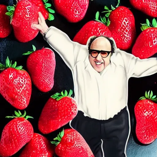 Prompt: danny devito as strawberry