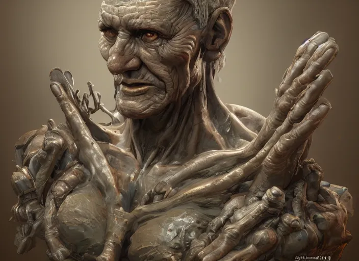 Prompt: concept art of sculpture of humanity oil painting by Jama Jurabaev, extremely detailed, brush hard, artstation, for AAA game, high quality