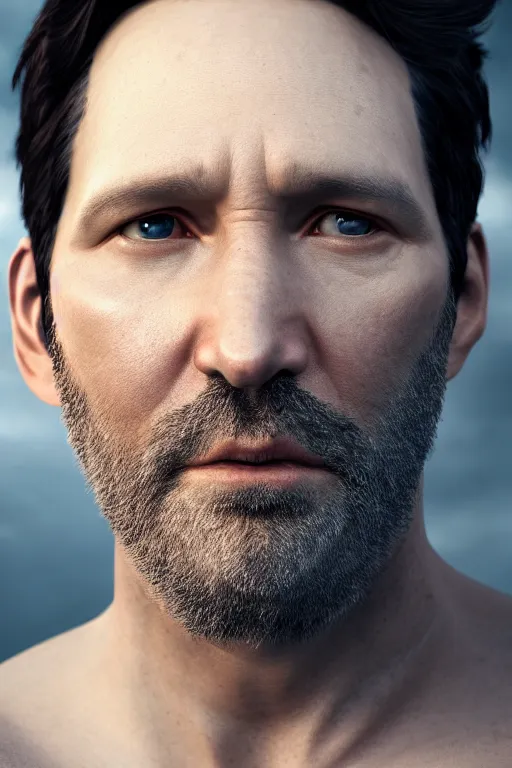 Prompt: archangel paul rudd by tsuyoshi nagano, illustration, cinematic lighting, hyperdetailed, 8 k, face enhance, frostbite 3 engine, cryengine, dof, trending on artstation, digital art, crepuscular ray