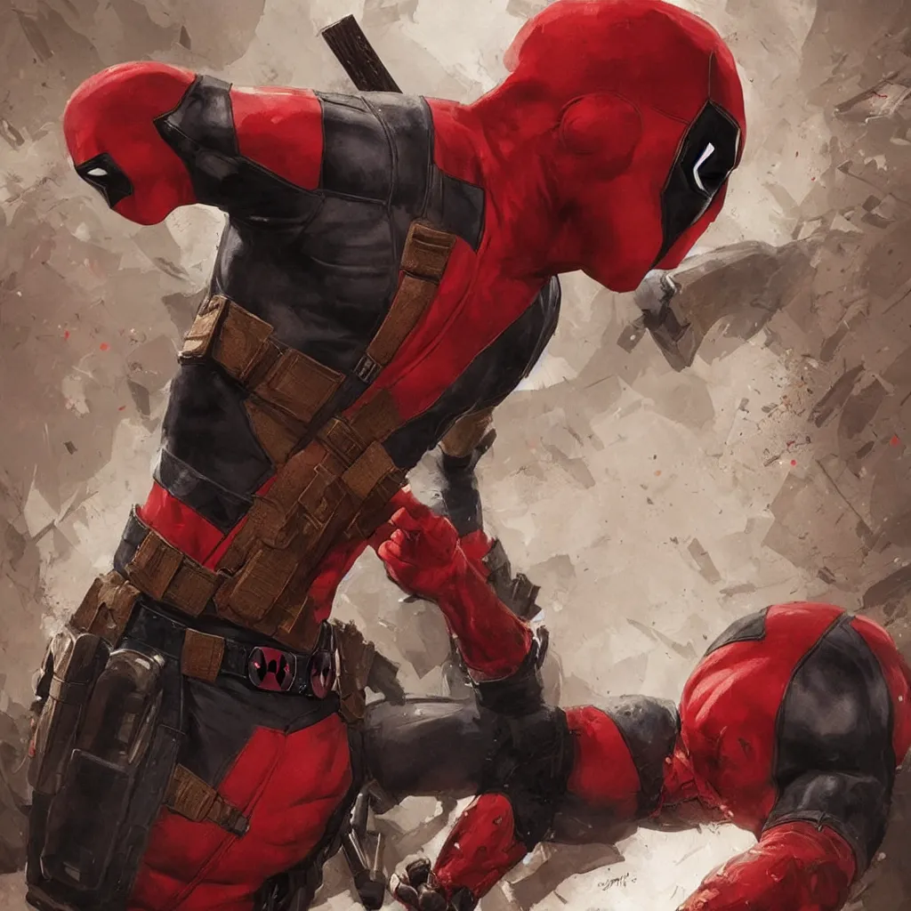 Image similar to a chicken like deadpool, super power, overdetailed art, by greg rutkowski, magic