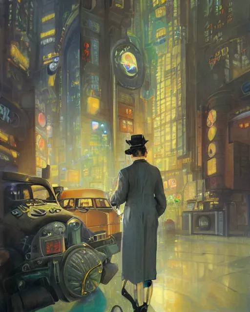 Image similar to beautiful portrait of a trader in the new york stock exchange, by paul lehr and mark kolobaev and artgerm, dieselpunk, realism, highly detailed, intricate, studio ghibli color scheme, masterpiece